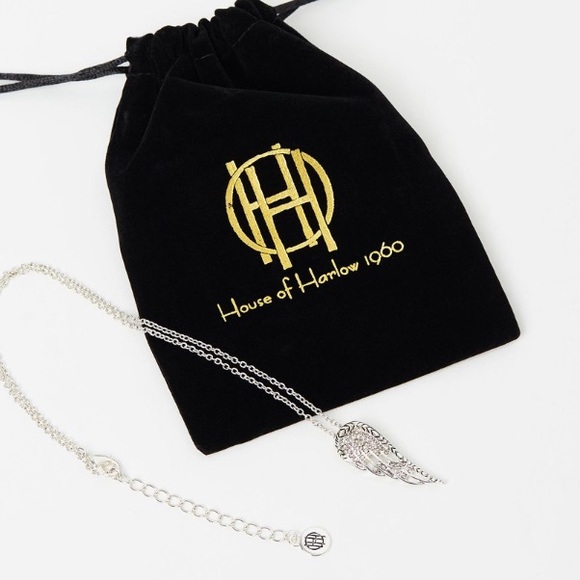 house of harlow // gold pavé wing necklace - Picture 3 of 4